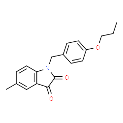 ChemSpider 2D Image | 5-Methyl-1-(4-propoxybenzyl)-1H-indole-2,3-dione | C19H19NO3