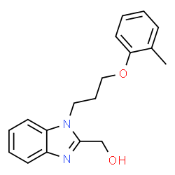 ChemSpider 2D Image | [1-(3-o-Tolyloxy-propyl)-1H-benzoimidazol-2-yl]-methanol | C18H20N2O2