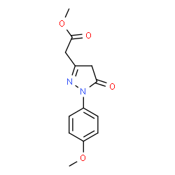 ChemSpider 2D Image | Methyl [1-(4-methoxyphenyl)-5-oxo-4,5-dihydro-1H-pyrazol-3-yl]acetate | C13H14N2O4