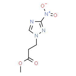 ChemSpider 2D Image | methyl 3-(3-nitro-1,2,4-triazol-1-yl)propanoate | C6H8N4O4
