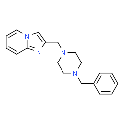 ChemSpider 2D Image | 2-(4-Benzyl-piperazin-1-ylmethyl)-imidazo[1,2-a]pyridine | C19H22N4