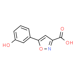 ChemSpider 2D Image | 5-(3-hydroxyphenyl)-3-isoxazolecarboxylic acid | C10H7NO4