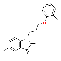ChemSpider 2D Image | 5-Methyl-1-(3-o-tolyloxy-propyl)-1H-indole-2,3-dione | C19H19NO3