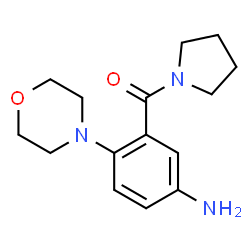 ChemSpider 2D Image | 4-(MORPHOLIN-4-YL)-3-(PYRROLIDINE-1-CARBONYL)ANILINE | C15H21N3O2