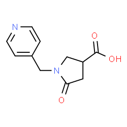 ChemSpider 2D Image | 5-Oxo-1-(4-pyridinylmethyl)-3-pyrrolidinecarboxylic acid | C11H12N2O3