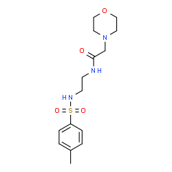 ChemSpider 2D Image | N-(2-{[(4-Methylphenyl)sulfonyl]amino}ethyl)-2-(4-morpholinyl)acetamide | C15H23N3O4S