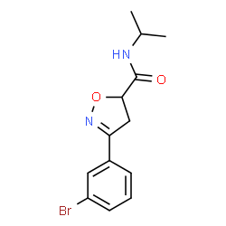 ChemSpider 2D Image | 3-(3-Bromophenyl)-N-isopropyl-4,5-dihydro-1,2-oxazole-5-carboxamide | C13H15BrN2O2