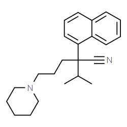 ChemSpider 2D Image | 2-Isopropyl-2-(1-naphthyl)-5-(1-piperidinyl)pentanenitrile | C23H30N2