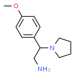 ChemSpider 2D Image | 2-(4-methoxyphenyl)-2-pyrrolidin-1-ylethanamine | C13H20N2O
