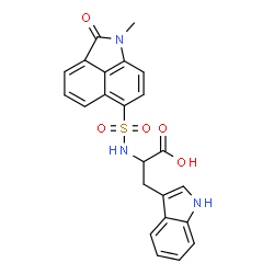 ChemSpider 2D Image | N-[(1-Methyl-2-oxo-1,2-dihydrobenzo[cd]indol-6-yl)sulfonyl]tryptophan | C23H19N3O5S