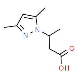 ChemSpider 2D Image | 3-(3,5-Dimethyl-pyrazol-1-yl)-butyric acid | C9H14N2O2