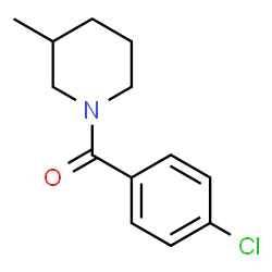 ChemSpider 2D Image | (4-Chlorophenyl)(3-methyl-1-piperidinyl)methanone | C13H16ClNO