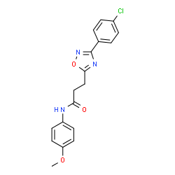 ChemSpider 2D Image | 3-[3-(4-Chlorophenyl)-1,2,4-oxadiazol-5-yl]-N-(4-methoxyphenyl)propanamide | C18H16ClN3O3
