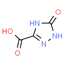 ChemSpider 2D Image | 5-hydroxy-1H-1,2,4-triazole-3-carboxylic acid | C3H3N3O3