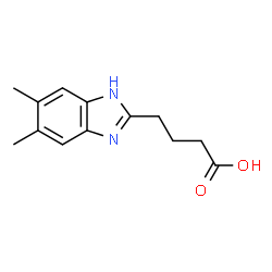 ChemSpider 2D Image | 4-(5,6-Dimethyl-1H-benzimidazol-2-yl)butanoic acid | C13H16N2O2