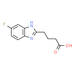 ChemSpider 2D Image | 1H-benzimidazole-2-butanoic acid, 5-fluoro- | C11H11FN2O2