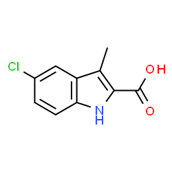 ChemSpider 2D Image | 5-Chloro-3-methyl-1H-indole-2-carboxylic acid | C10H8ClNO2