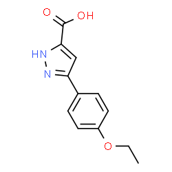 ChemSpider 2D Image | 3-(4-Ethoxyphenyl)-1H-pyrazole-5-carboxylic acid | C12H12N2O3