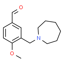 ChemSpider 2D Image | 3-(1-Azepanylmethyl)-4-methoxybenzaldehyde | C15H21NO2