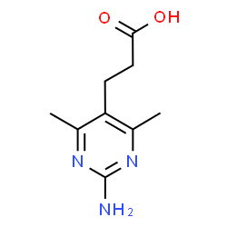 ChemSpider 2D Image | 3-(2-Amino-4,6-dimethyl-5-pyrimidinyl)propanoic acid | C9H13N3O2