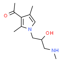 ChemSpider 2D Image | 1-{1-[2-hydroxy-3-(methylamino)propyl]-2,4-dimethylpyrrol-3-yl}ethanone | C12H20N2O2