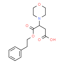ChemSpider 2D Image | 3-(4-Morpholinyl)-4-oxo-4-(2-phenylethoxy)butanoic acid | C16H21NO5
