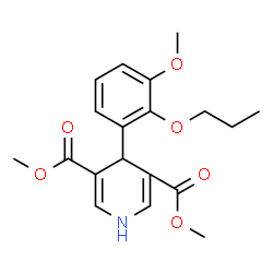 ChemSpider 2D Image | Dimethyl 4-(3-methoxy-2-propoxyphenyl)-1,4-dihydro-3,5-pyridinedicarboxylate | C19H23NO6