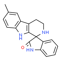 ChemSpider 2D Image | 6-Methyl-2,3,4,9-tetrahydrospiro[beta-carboline-1,3'-indol]-2'(1'H)-one | C19H17N3O