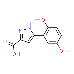 ChemSpider 2D Image | 5-(2,5-dimethoxyphenyl)-1H-pyrazole-3-carboxylic acid | C12H12N2O4