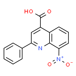 ChemSpider 2D Image | 8-Nitro-2-phenyl-4-quinolinecarboxylic acid | C16H10N2O4