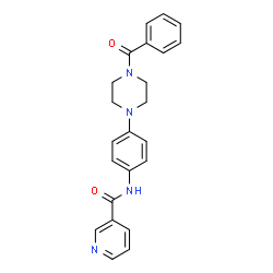 ChemSpider 2D Image | N-[4-(4-Benzoyl-1-piperazinyl)phenyl]nicotinamide | C23H22N4O2