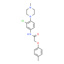 ChemSpider 2D Image | N-[3-Chloro-4-(4-methyl-1-piperazinyl)phenyl]-2-(4-methylphenoxy)acetamide | C20H24ClN3O2