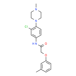 ChemSpider 2D Image | N-[3-Chloro-4-(4-methyl-1-piperazinyl)phenyl]-2-(3-methylphenoxy)acetamide | C20H24ClN3O2