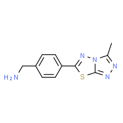 ChemSpider 2D Image | 4-(3-Methyl-[1,2,4]triazolo[3,4-b][1,3,4]thiadiazol-6-yl)-benzylamine | C11H11N5S