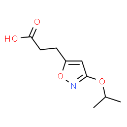ChemSpider 2D Image | 3-(3-Isopropoxy-1,2-oxazol-5-yl)propanoic acid | C9H13NO4