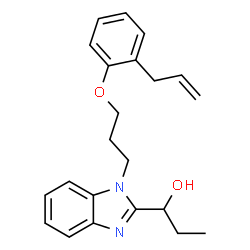 ChemSpider 2D Image | 1-{1-[3-(2-Allylphenoxy)propyl]-1H-benzimidazol-2-yl}-1-propanol | C22H26N2O2