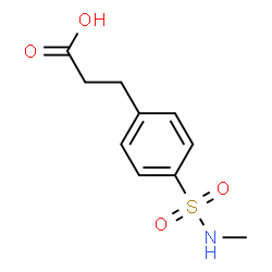 ChemSpider 2D Image | 3-[4-(Methylsulfamoyl)phenyl]propanoic acid | C10H13NO4S