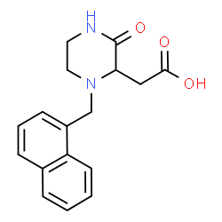 ChemSpider 2D Image | [1-(1-Naphthylmethyl)-3-oxo-2-piperazinyl]acetic acid | C17H18N2O3