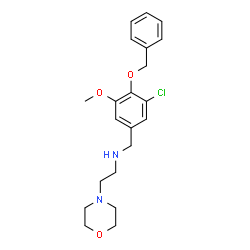 ChemSpider 2D Image | (4-Benzyloxy-3-chloro-5-methoxy-benzyl)-(2-morpholin-4-yl-ethyl)-amine | C21H27ClN2O3