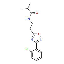 ChemSpider 2D Image | N-{2-[3-(2-Chlorophenyl)-1,2,4-oxadiazol-5-yl]ethyl}-2-methylpropanamide | C14H16ClN3O2