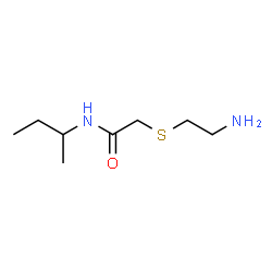 ChemSpider 2D Image | 2-[(2-Aminoethyl)sulfanyl]-N-sec-butylacetamide | C8H18N2OS