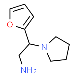 ChemSpider 2D Image | 2-(2-Furyl)-2-(1-pyrrolidinyl)ethanamine | C10H16N2O