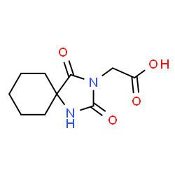 ChemSpider 2D Image | (2,4-Dioxo-1,3-diazaspiro[4.5]dec-3-yl)acetic acid | C10H14N2O4