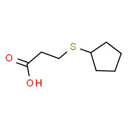 ChemSpider 2D Image | 3-(Cyclopentylsulfanyl)propanoic acid | C8H14O2S