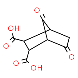 ChemSpider 2D Image | 5,7-Dioxobicyclo[2.2.1]heptane-2,3-dicarboxylic acid | C9H8O6