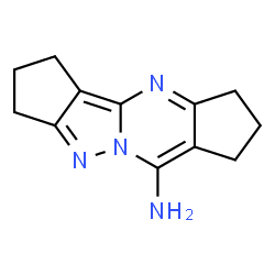 ChemSpider 2D Image | 1,2,3,7,8,9-hexahydrocyclopenta[3,4]pyrazolo[1,5-a]cyclopenta[d]pyrimidin-6-amine | C12H14N4