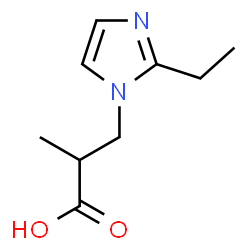 ChemSpider 2D Image | 3-(2-ethylimidazol-1-yl)-2-methylpropanoic acid | C9H14N2O2