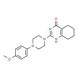 ChemSpider 2D Image | 4-quinazolinol, 5,6,7,8-tetrahydro-2-[4-(4-methoxyphenyl)-1-piperazinyl]- | C19H24N4O2