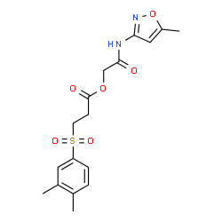 ChemSpider 2D Image | 2-[(5-Methyl-1,2-oxazol-3-yl)amino]-2-oxoethyl 3-[(3,4-dimethylphenyl)sulfonyl]propanoate | C17H20N2O6S
