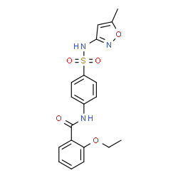 ChemSpider 2D Image | 2-Ethoxy-N-{4-[(5-methyl-1,2-oxazol-3-yl)sulfamoyl]phenyl}benzamide | C19H19N3O5S